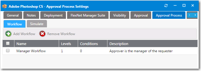 Catalog Item Properties Dialog Box / Approval Process > Workflow Tab